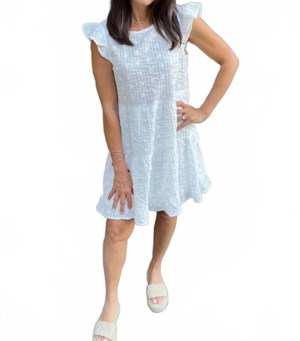 NEW VOY swiss dot tiered dress in ivory